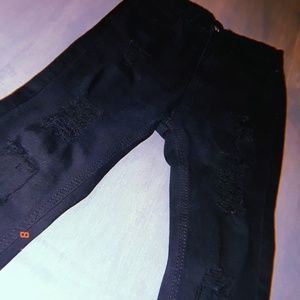 High waisted black pants